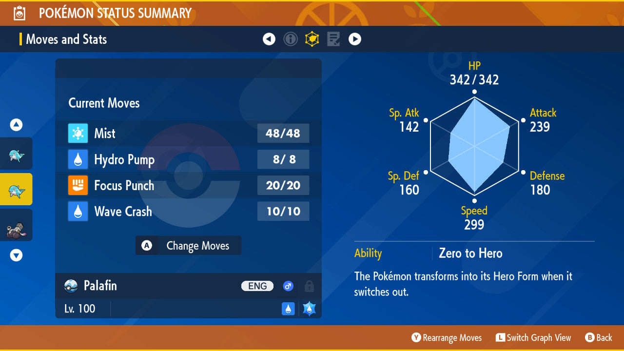 SHINY 6IV PALAFIN EV Trained | Scarlet & Violet Pokémon | Battle Ready Competitive | Free Bonus Shiny | 50% Off Now