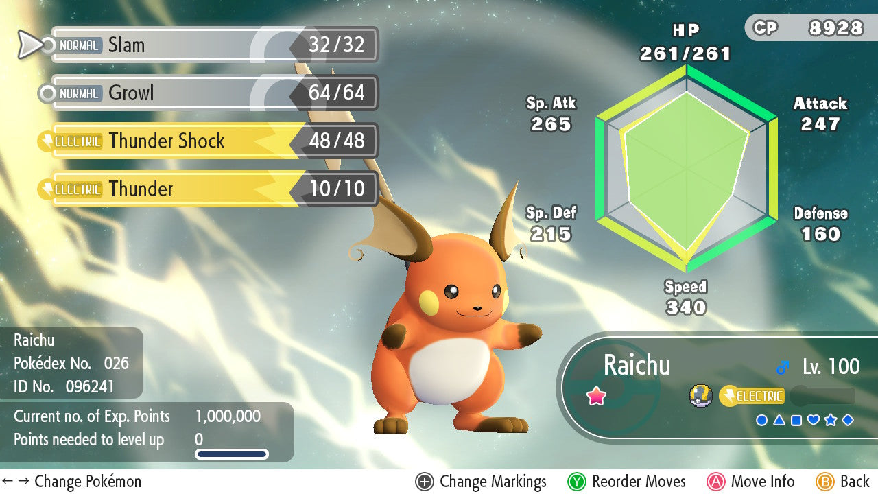 SHINY 6IV Raichu EV Trained | Pokémon Let’s Go Pikachu & Eevee | Battle Ready Competitive | Free Bonus Shiny | 50% Off Now