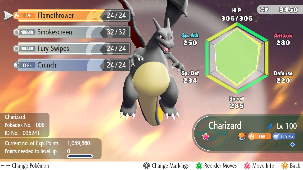 SHINY 6IV Charizard EV Trained | Pokémon Let’s Go Pikachu & Eevee | Battle Ready Competitive | Free Bonus Shiny | 50% Off Now