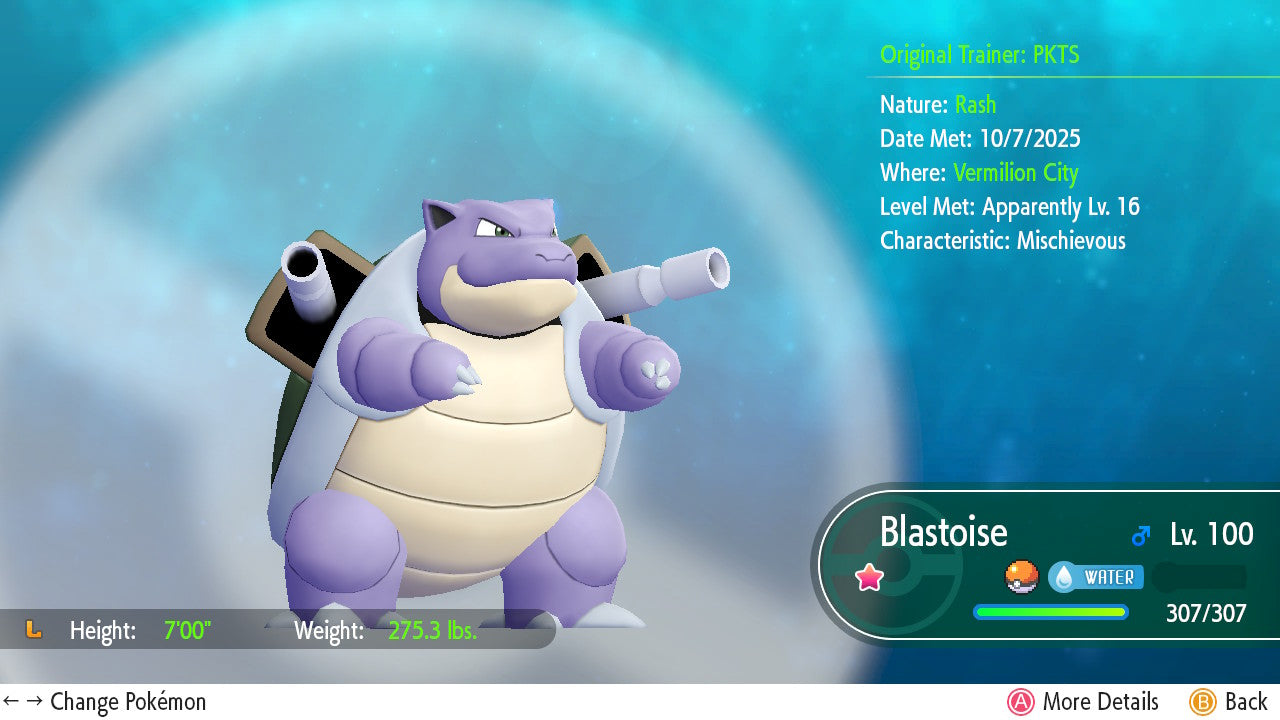SHINY 6IV Blastoise EV Trained | Pokémon Let’s Go Pikachu & Eevee | Battle Ready Competitive | Free Bonus Shiny | 50% Off Now