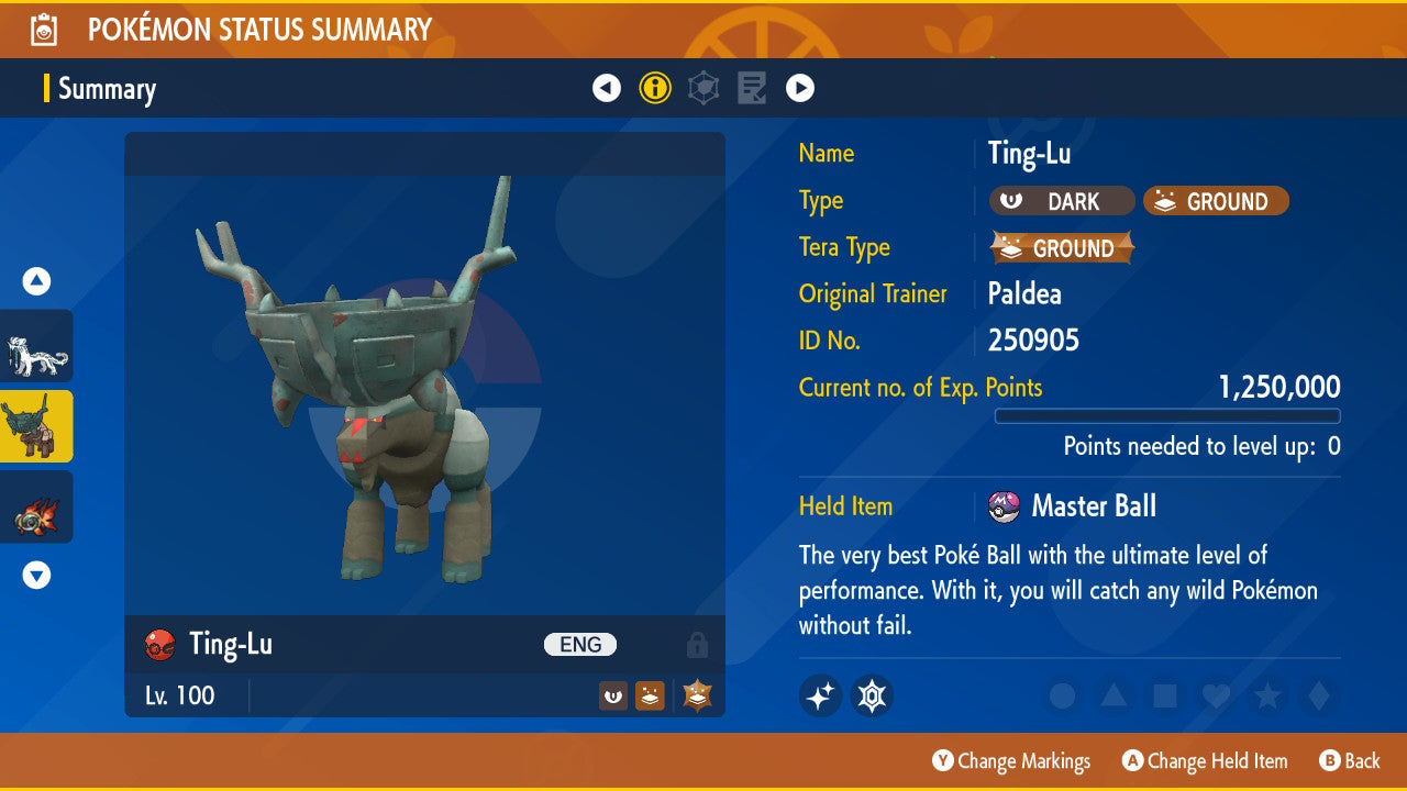 Shiny 6IV TING-LU Paldea Event EV Trained | Scarlet & Violet Pokémon | Battle Ready Competitive | Free Bonus Shiny | 50% Off Now