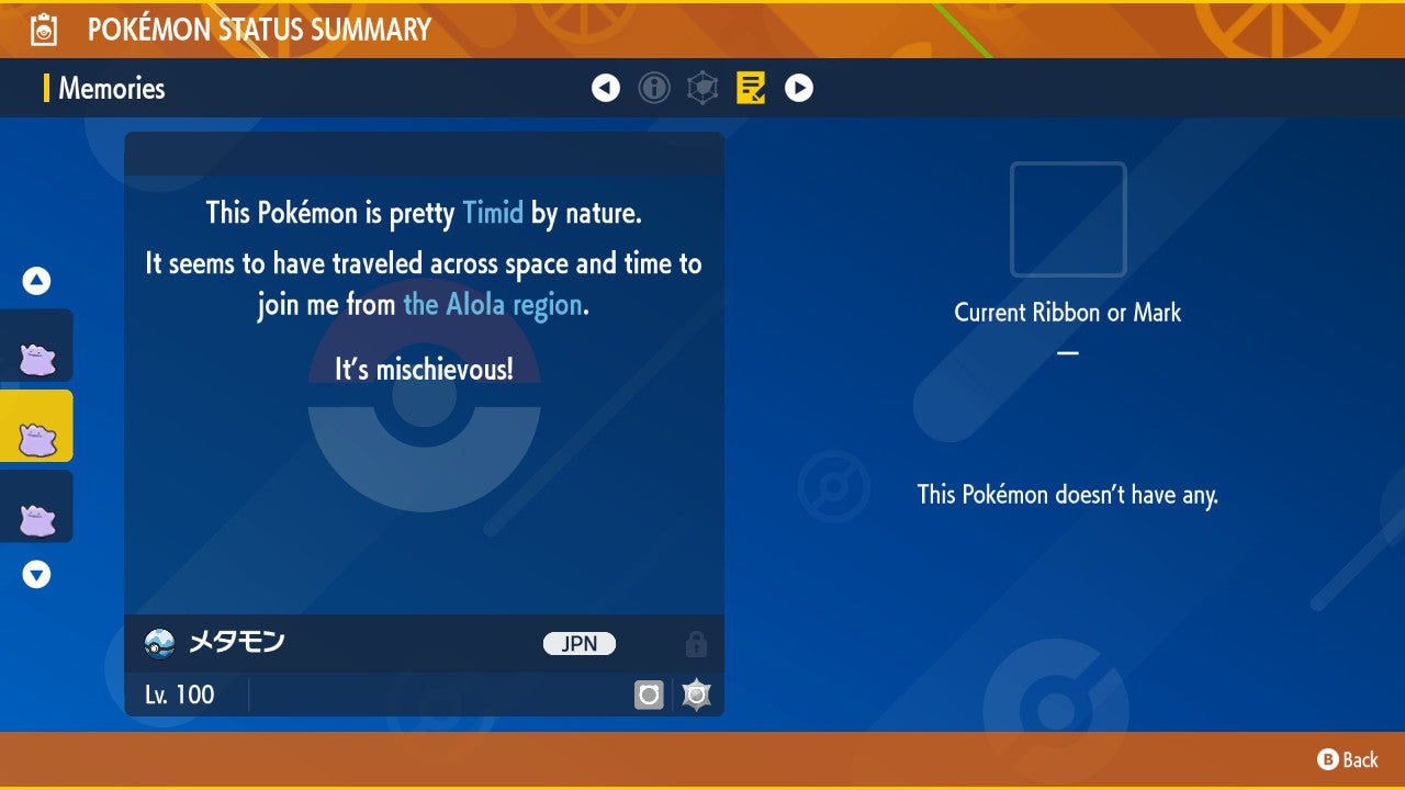 SHINY 6IV DITTO Timid Japanese Masuda Pokémon / Shiny Breeding Ditto / Pokémon SV / 6IV Pokémon / Masuda Method Competitive