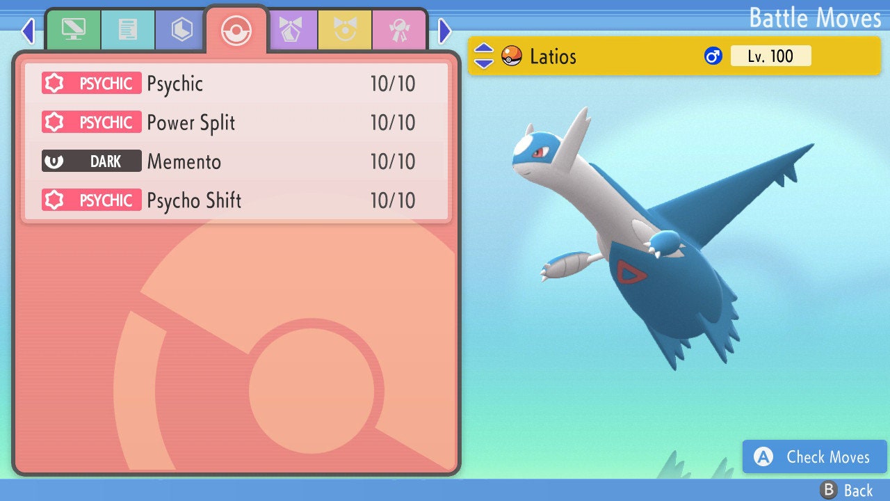 NON-SHINY 6IV LATIOS / Pokémon Brilliant Diamond and Shining Pearl / 6IV Pokemon / Competitive Battle Ready + EVs / Free Shiny / Ev Trained