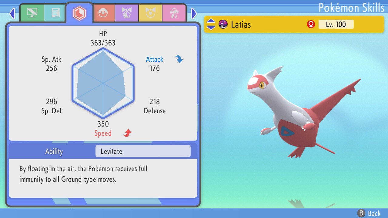 NON-SHINY 6IV LATIAS / Pokémon Brilliant Diamond and Shining Pearl / 6IV Pokemon / Competitive Battle Ready + EVs / Free Shiny / Ev Trained