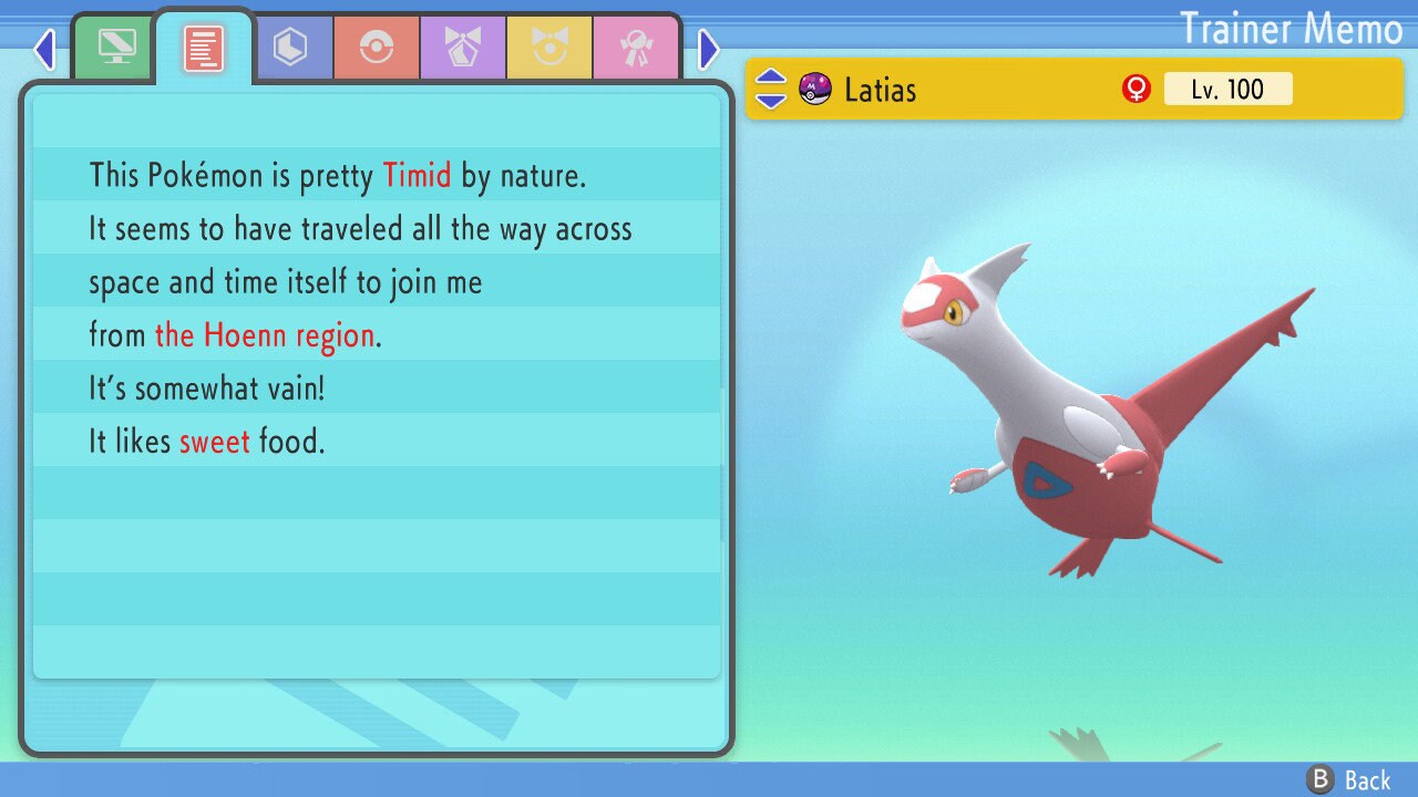 NON-SHINY 6IV LATIAS / Pokémon Brilliant Diamond and Shining Pearl / 6IV Pokemon / Competitive Battle Ready + EVs / Free Shiny / Ev Trained