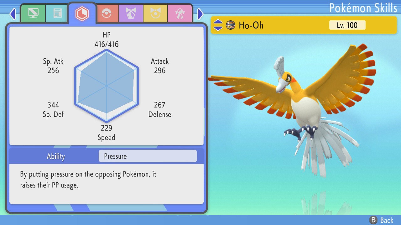 SHINY 6IV HO-OH / Pokémon Brilliant Diamond and Shining Pearl / 6IV Pokemon / Shiny Pokemon / Competitive Battle Ready + EVs / Free Shiny