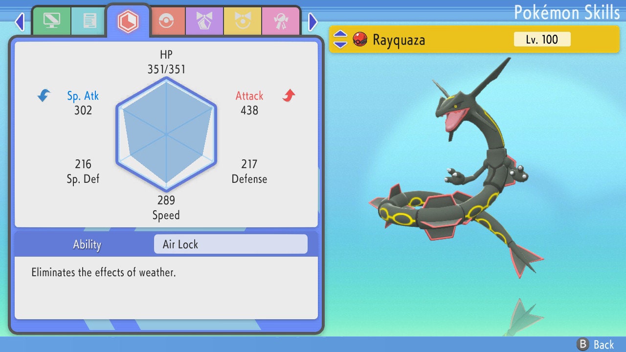 SHINY 6IV RAYQUAZA / Pokémon Brilliant Diamond and Shining Pearl / 6IV Pokemon / Shiny Pokemon / Competitive Battle Ready + EVs / Free Shiny