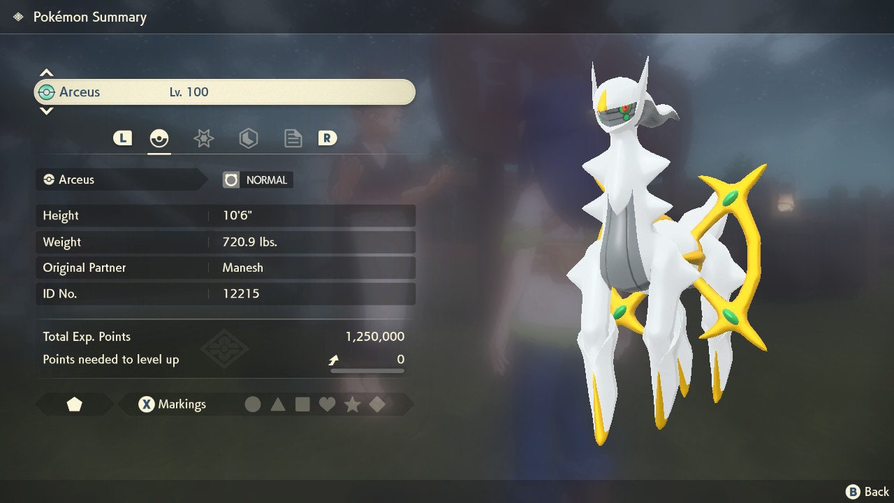 NON-SHINY 6IV ARCEUS / Pokémon Legends Arceus / 6IV Pokemon / Mythical Pokemon / Competitive Battle Ready + EVs / Free Shiny / Ev Trained