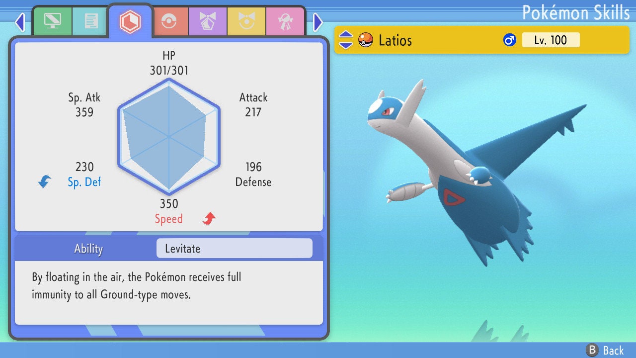 NON-SHINY 6IV LATIOS / Pokémon Brilliant Diamond and Shining Pearl / 6IV Pokemon / Competitive Battle Ready + EVs / Free Shiny / Ev Trained