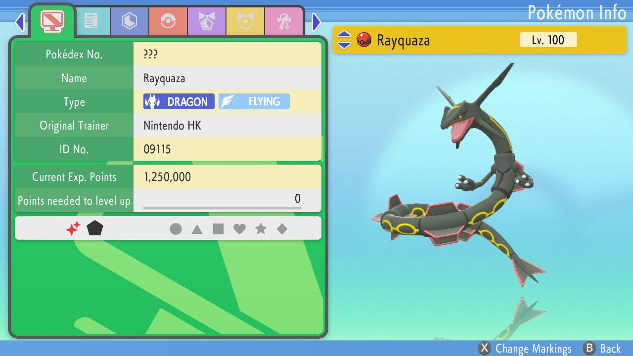 SHINY 6IV RAYQUAZA / Pokémon Brilliant Diamond and Shining Pearl / 6IV Pokemon / Shiny Pokemon / Competitive Battle Ready + EVs / Free Shiny