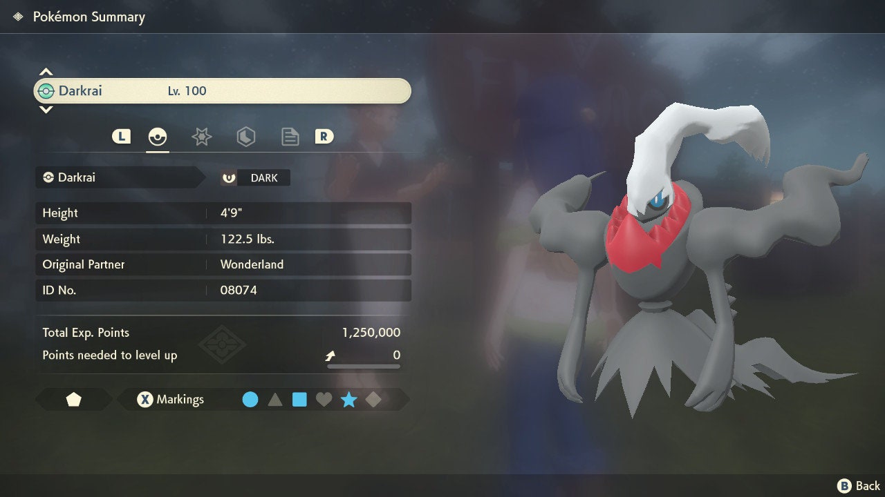 NON-SHINY 6IV DARKRAI / Pokémon Legends Arceus / 6IV Pokemon / Mythical Pokemon / Competitive Battle Ready + EVs / Free Shiny / Ev Trained
