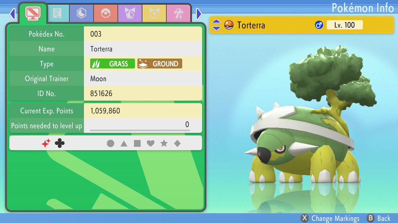 SHINY 6IV TORTERRA / Pokémon Brilliant Diamond and Shining Pearl / 6IV Pokemon / Shiny Pokemon / Competitive Battle Ready + EVs / Free Shiny