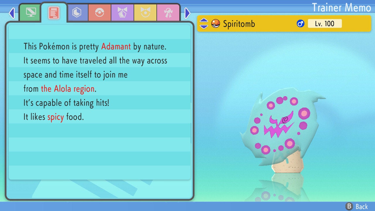 SHINY 6IV SPIRITOMB / Pokémon Brilliant Diamond and Shining Pearl / 6IV Pokemon / Shiny Pokemon / Competitive Battle Ready + EVs Free Shiny