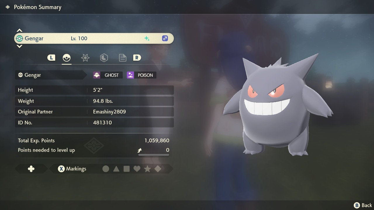 SHINY 6IV GENGAR EV Trained | Legends Arceus Pokémon | Battle Ready Competitive | Free Bonus Shiny |