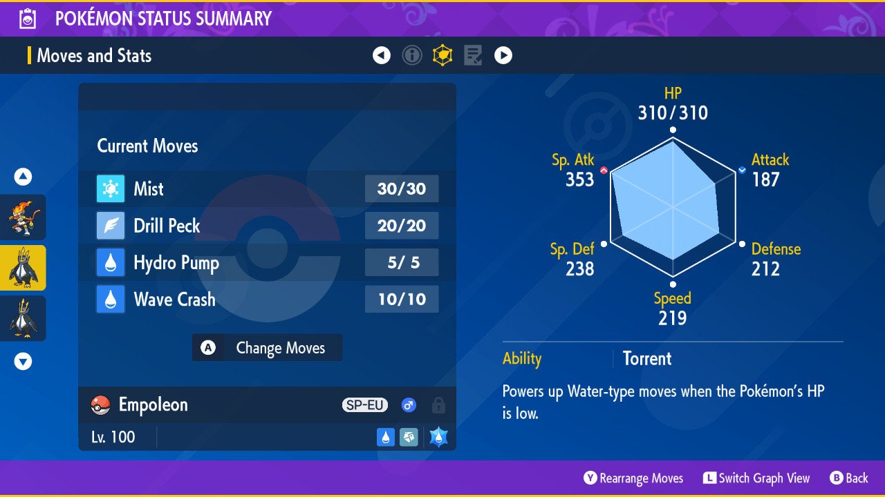 SHINY 6IV EMPOLEON / Pokémon Scarlet and Violet / 6IV Pokemon / Shiny Pokemon / Competitive / Fast Trade / Pokerus / Rare Pokemon