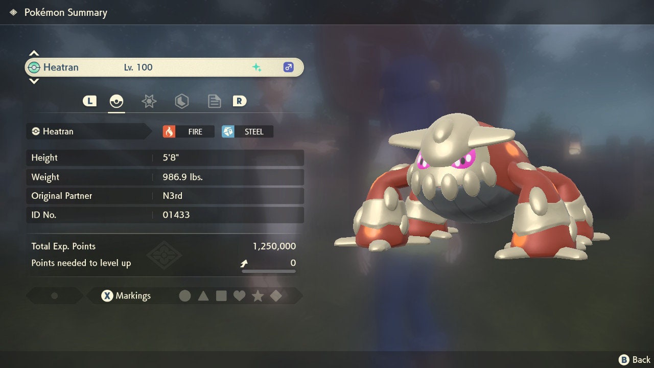SHINY 6IV HEATRAN EV Trained | Legends Arceus Pokémon | Battle Ready Competitive | Free Bonus Shiny |