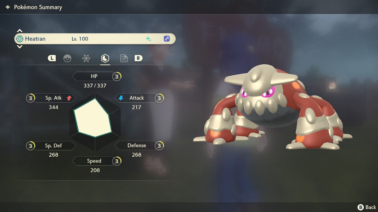 SHINY 6IV HEATRAN EV Trained | Legends Arceus Pokémon | Battle Ready Competitive | Free Bonus Shiny |