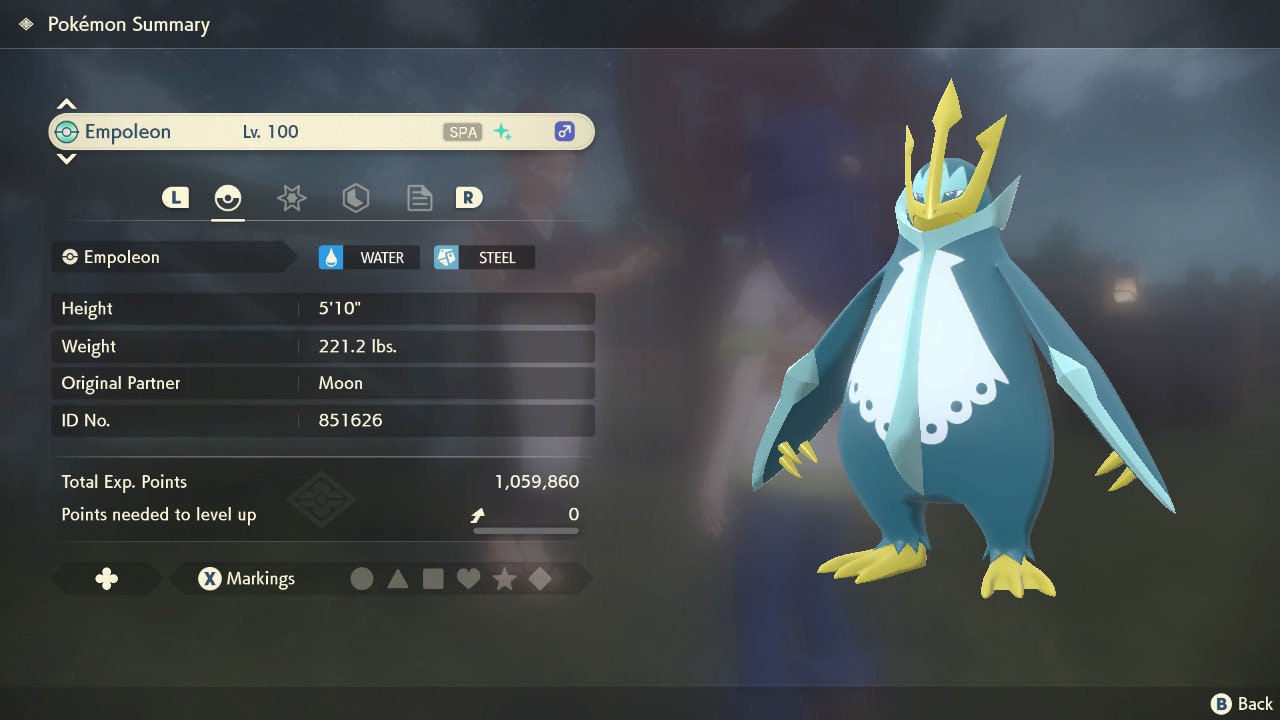 SHINY 6IV EMPOLEON EV Trained | Legends Arceus Pokémon | Battle Ready Competitive | Free Bonus Shiny |