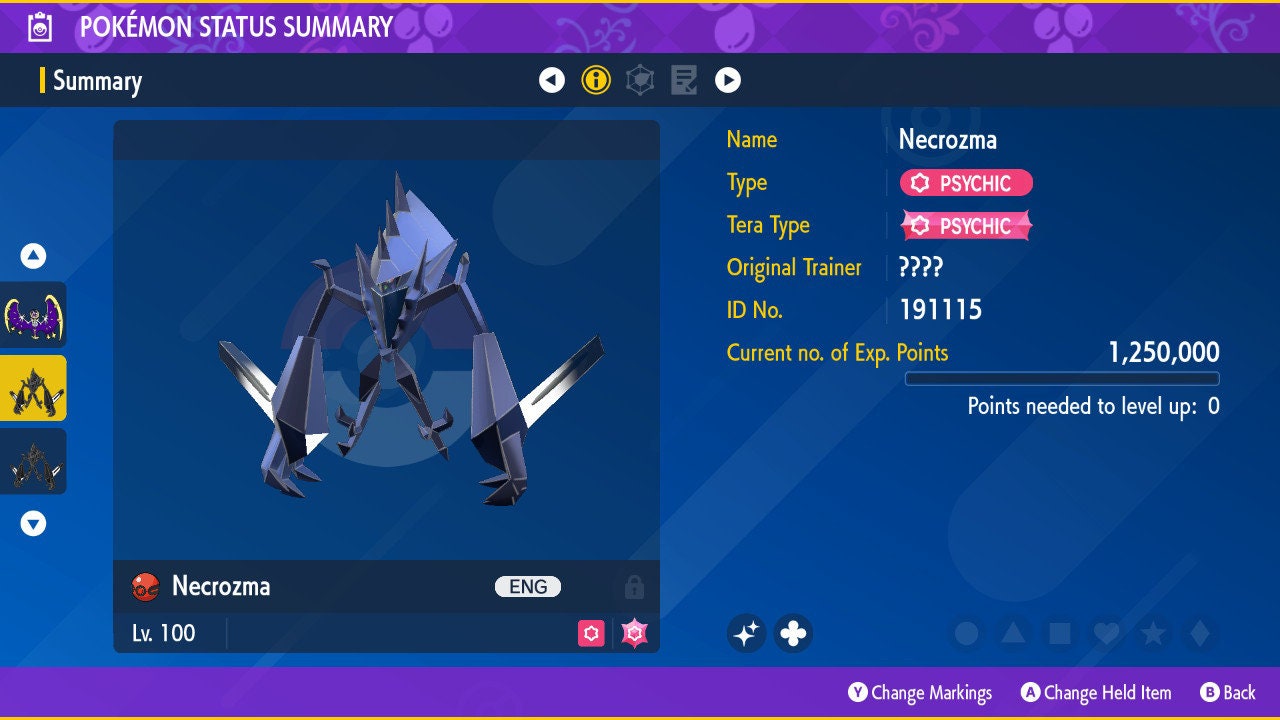 SHINY 6IV NECROZMA / Pokémon Scarlet and Violet / 6IV Pokemon / Shiny Pokemon / Competitive / Free Shiny / Fast Trade / Pokerus /