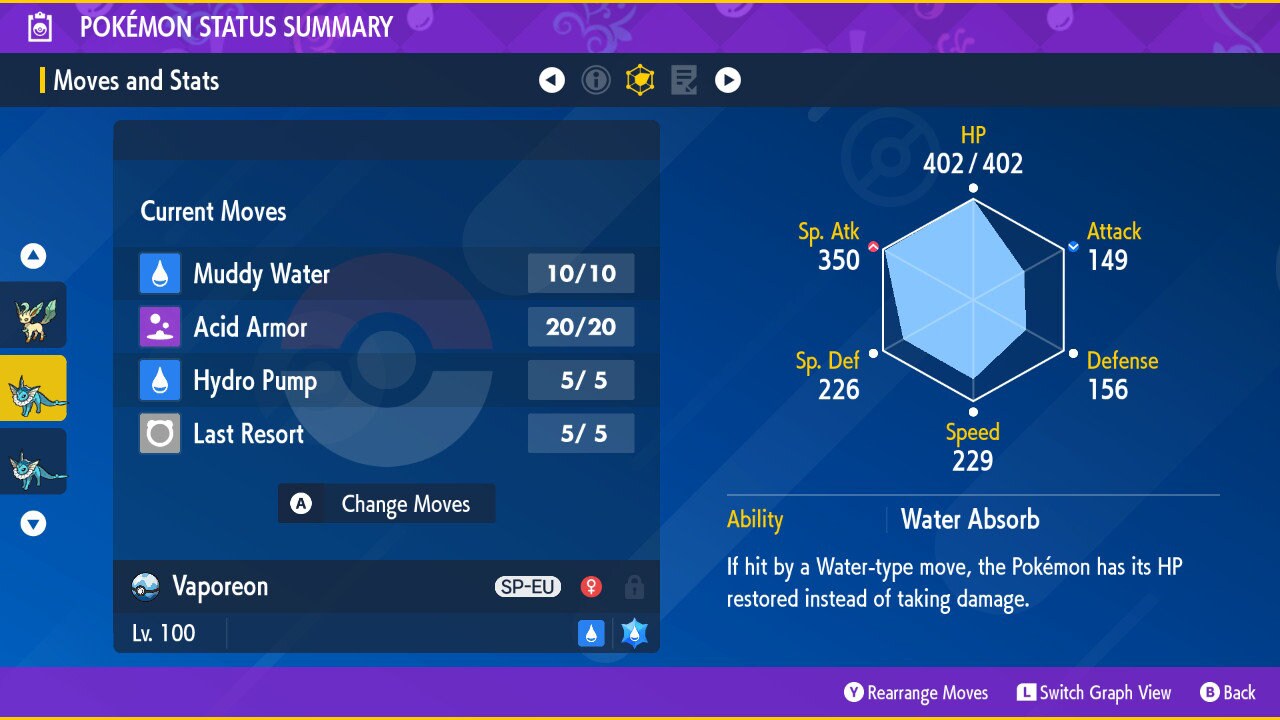 SHINY 6IV VAPOREON EV Trained | Scarlet & Violet Pokémon | Battle Ready Competitive | Free Bonus Shiny |