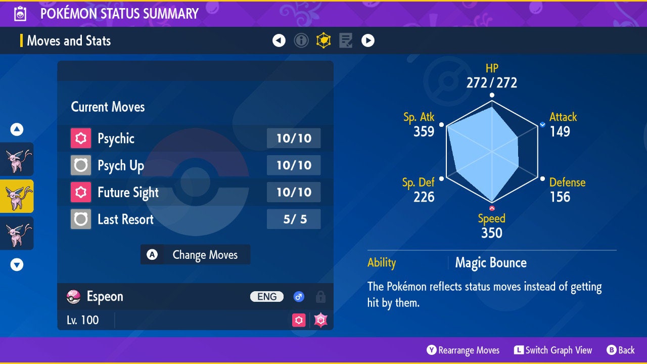 SHINY 6IV ESPEON EV Trained | Scarlet & Violet Pokémon | Battle Ready Competitive | Free Bonus Shiny |