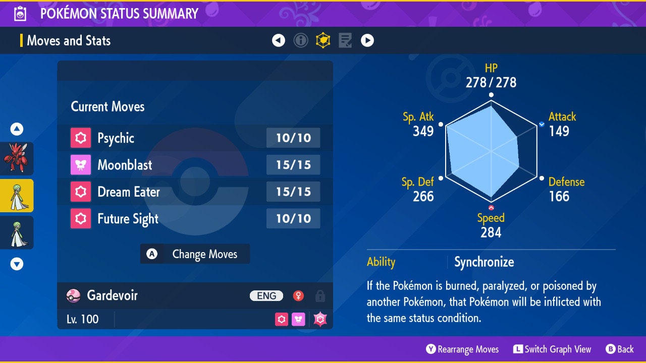 SHINY 6IV GARDEVOIR EV Trained | Scarlet & Violet Pokémon | Battle Ready Competitive | Free Bonus Shiny |