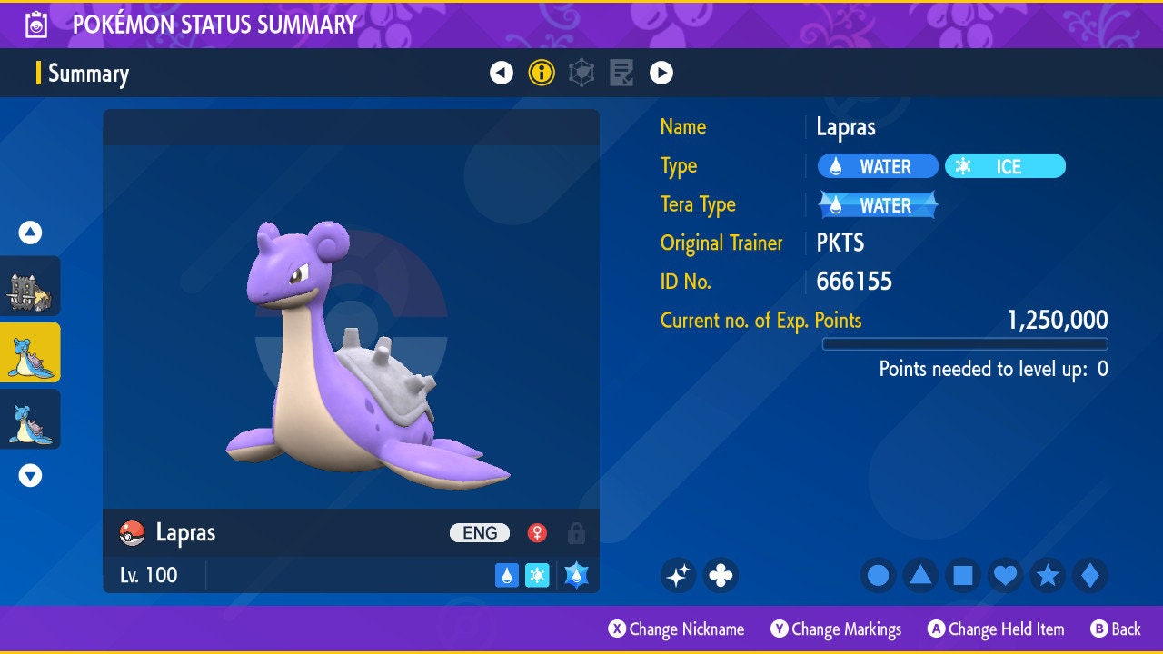 SHINY 6IV LAPRAS / Pokémon Scarlet and Violet / 6IV Pokemon / Shiny Pokemon / Competitive / Free Shiny / Fast Trade / Pokerus /
