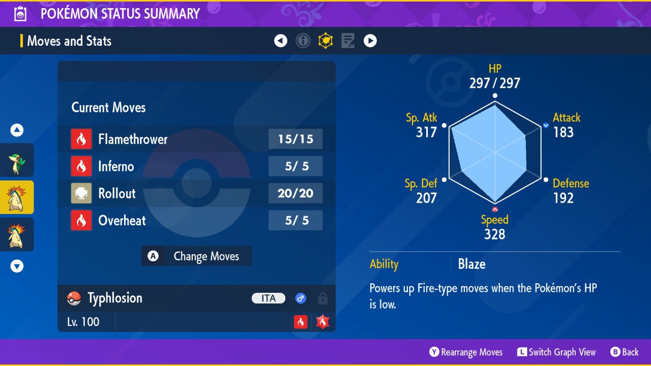 SHINY 6IV TYPHLOSION / Pokémon Scarlet and Violet / 6IV Pokemon / Shiny Pokemon / Competitive / Free Shiny / Fast Trade / Pokerus /