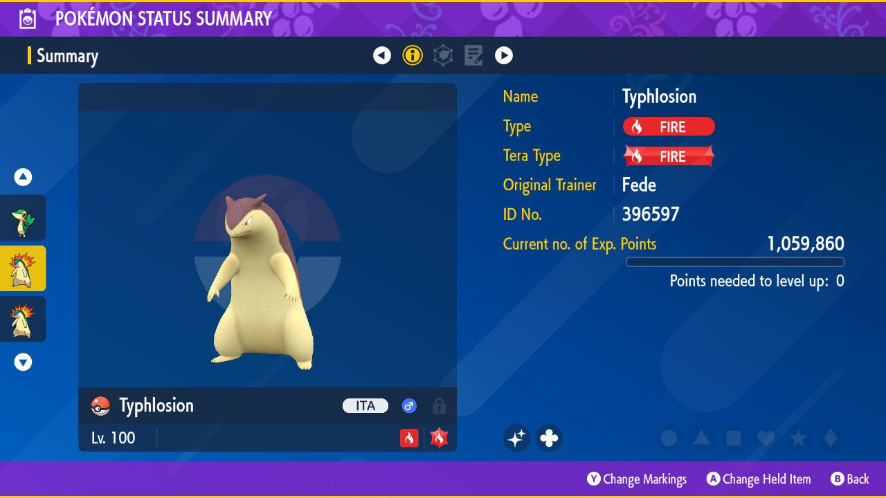 SHINY 6IV TYPHLOSION / Pokémon Scarlet and Violet / 6IV Pokemon / Shiny Pokemon / Competitive / Free Shiny / Fast Trade / Pokerus /