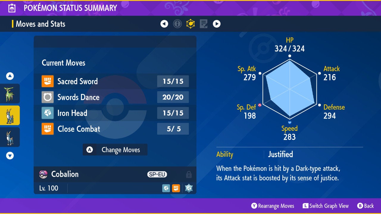 SHINY 6IV COBALION / Pokémon Scarlet and Violet / 6IV Pokemon / Shiny Pokemon / Competitive / Free Shiny / Fast Trade / Pokerus /
