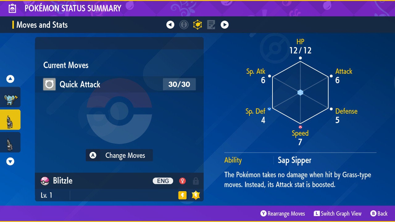 SHINY 6IV BLITZLE / Pokémon Scarlet and Violet / 6IV Pokemon / Shiny Pokemon / Competitive / Free Shiny / Fast Trade / Pokerus /