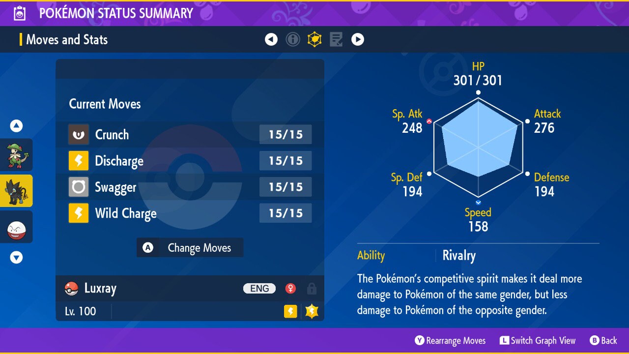 SHINY 6IV LUXRAY EV Trained | Scarlet & Violet Pokémon | Battle Ready Competitive | Free Bonus Shiny |