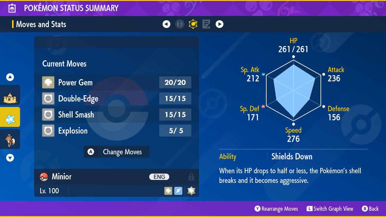 SHINY 6IV MINIOR EV Trained | Scarlet & Violet Pokémon | Battle Ready Competitive | Free Bonus Shiny |