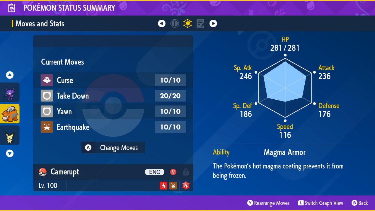 SHINY 6IV CAMERUPT EV Trained | Scarlet & Violet Pokémon | Battle Ready Competitive | Free Bonus Shiny |
