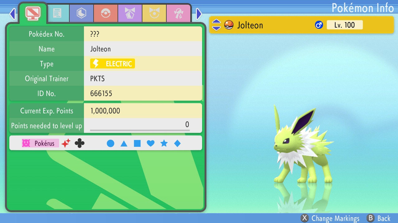 SHINY 6IV JOLTEON / Pokémon Brilliant Diamond and Shining Pearl / 6IV Pokemon / Shiny Pokemon / Competitive Battle Ready + EVs / Free Shiny