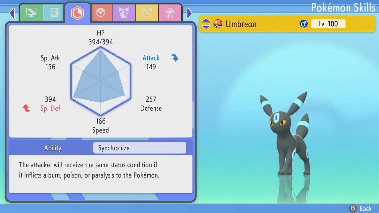 SHINY 6IV UMBREON / Pokémon Brilliant Diamond and Shining Pearl / 6IV Pokemon / Shiny Pokemon / Competitive Battle Ready + EVs / Free Shiny