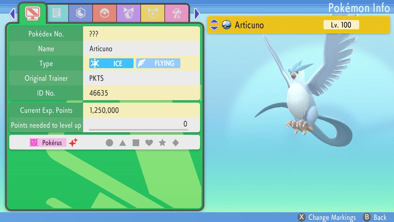 SHINY 6IV ARTICUNO / Pokémon Brilliant Diamond Shining Pearl / 6IV Pokemon / Shiny Pokemon / Competitive Battle Ready EVs / Free Shiny