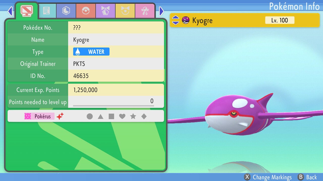 SHINY 6IV KYOGRE / Pokémon Brilliant Diamond Shining Pearl / 6IV Pokemon / Shiny Pokemon / Competitive Battle Ready EVs / Free Shiny