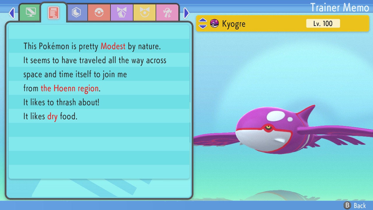 SHINY 6IV KYOGRE / Pokémon Brilliant Diamond Shining Pearl / 6IV Pokemon / Shiny Pokemon / Competitive Battle Ready EVs / Free Shiny