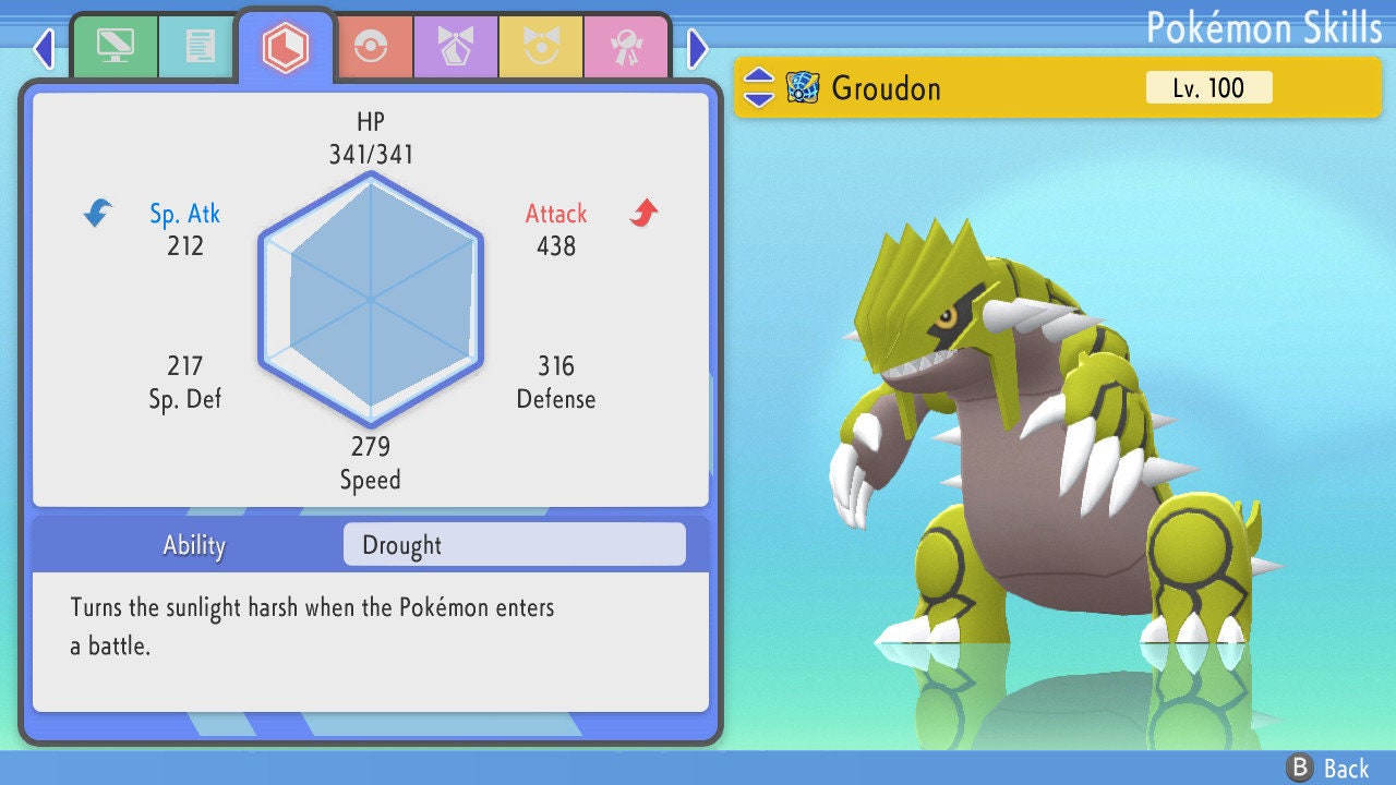 SHINY 6IV GROUDON / Pokémon Brilliant Diamond Shining Pearl / 6IV Pokemon / Shiny Pokemon / Competitive Battle Ready EVs / Free Shiny