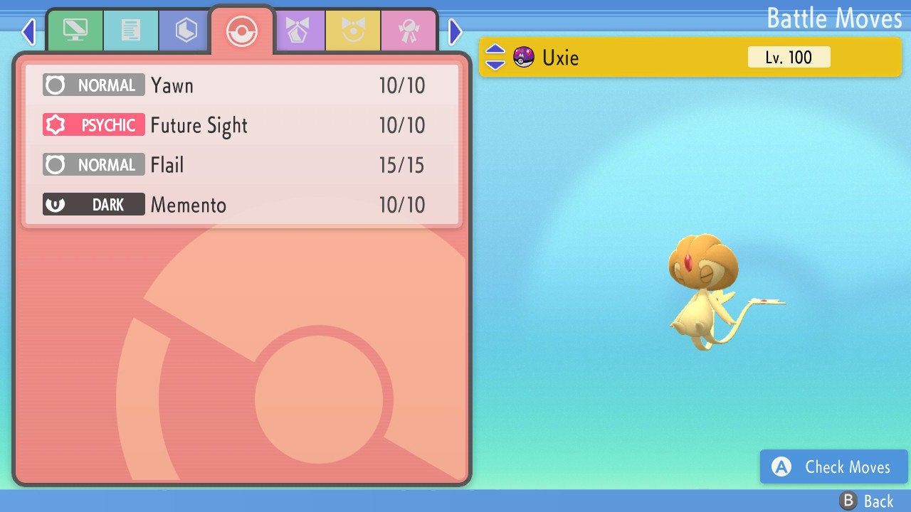 SHINY 6IV UXIE / Pokémon Brilliant Diamond Shining Pearl / 6IV Pokemon / Shiny Pokemon / Competitive Battle Ready EVs / Free Shiny