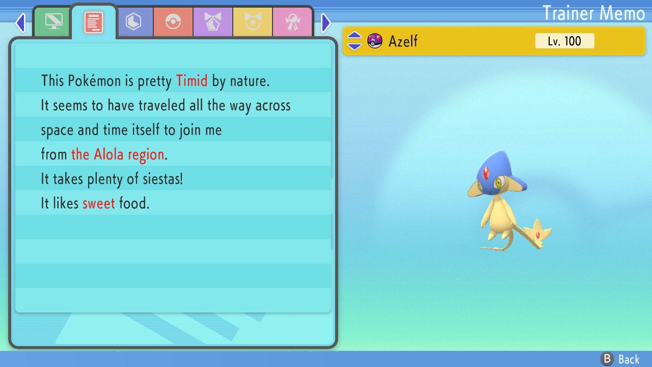 SHINY 6IV AZELF / Pokémon Brilliant Diamond Shining Pearl / 6IV Pokemon / Shiny Pokemon / Competitive Battle Ready EVs / Free Shiny