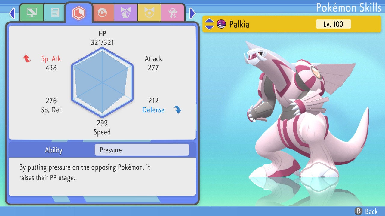 Shiny Palkia 6IV EV Trained | BDSP Pokémon Brilliant Diamond Shining Pearl | Battle Ready Legendary | Bonus Gift | 75% OFF Now