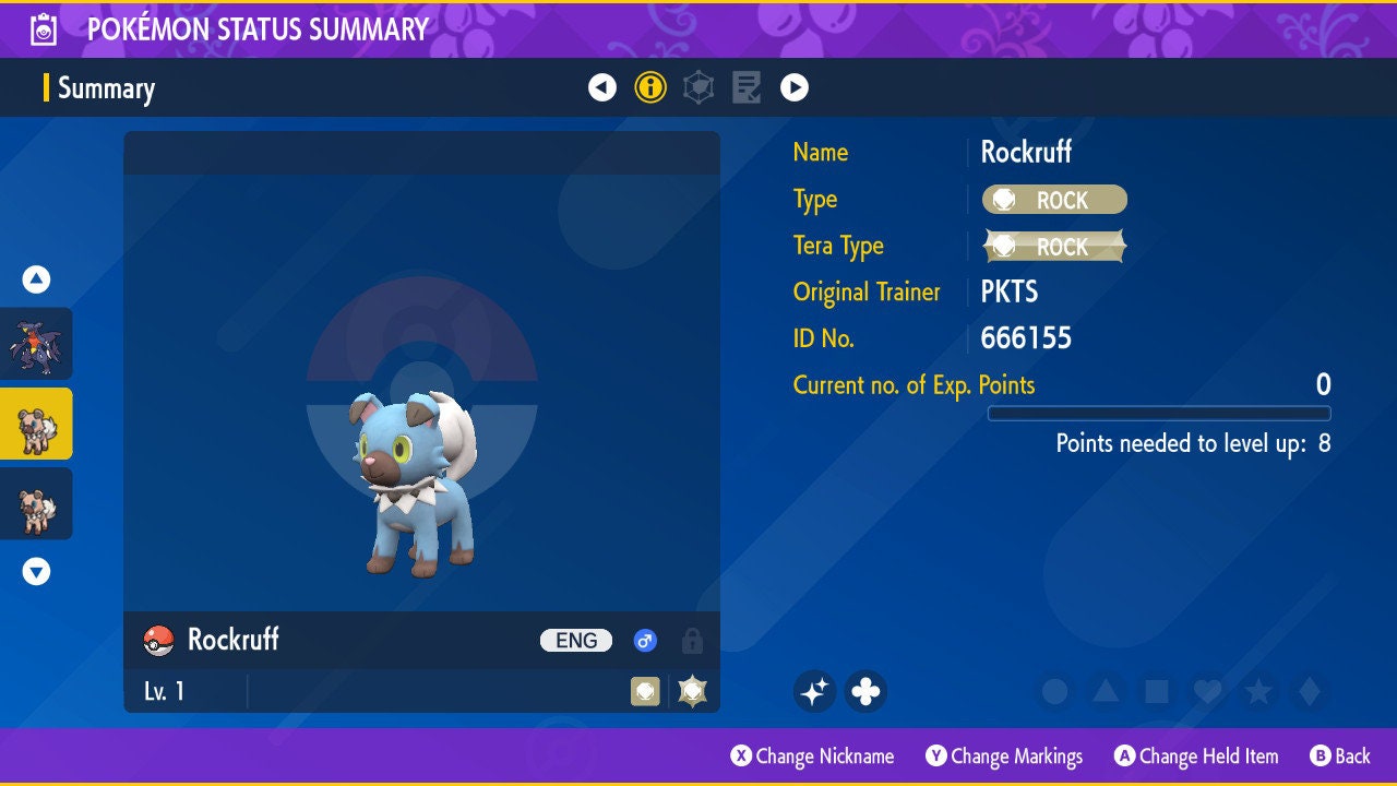 SHINY 6IV ROCKRUFF EV Trained | Scarlet & Violet Pokémon | Battle Ready Competitive | Free Bonus Shiny |