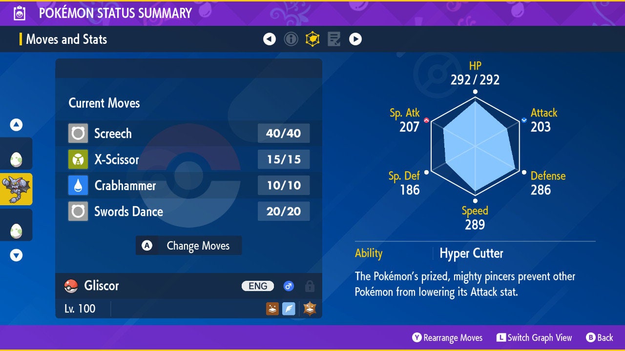 SHINY 6IV GLISCOR / Pokémon Scarlet and Violet / 6IV Pokemon / Shiny Pokemon / Competitive / Fast Trade / Pokerus / Rare Pokemon