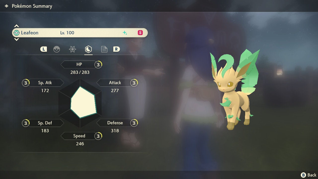 SHINY 6IV LEAFEON EV Trained | Legends Arceus Pokémon | Battle Ready Competitive | Free Bonus Shiny |