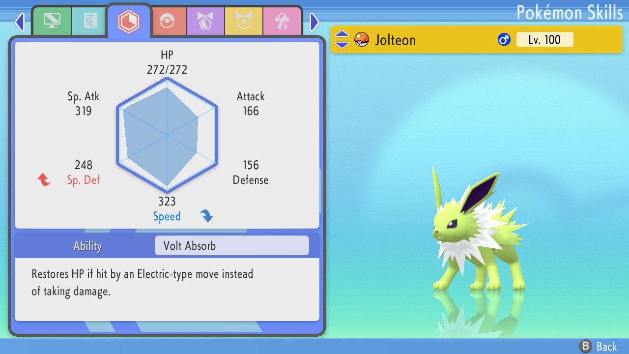 SHINY 6IV JOLTEON / Pokémon Brilliant Diamond and Shining Pearl / 6IV Pokemon / Shiny Pokemon / Competitive Battle Ready + EVs / Free Shiny