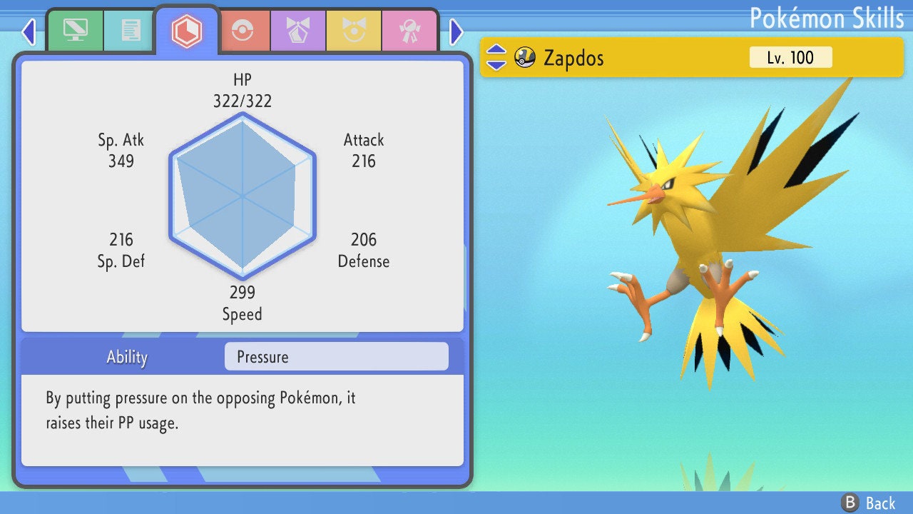 SHINY 6IV ZAPDOS / Pokémon Brilliant Diamond Shining Pearl / 6IV Pokemon / Shiny Pokemon / Competitive Battle Ready EVs / Free Shiny