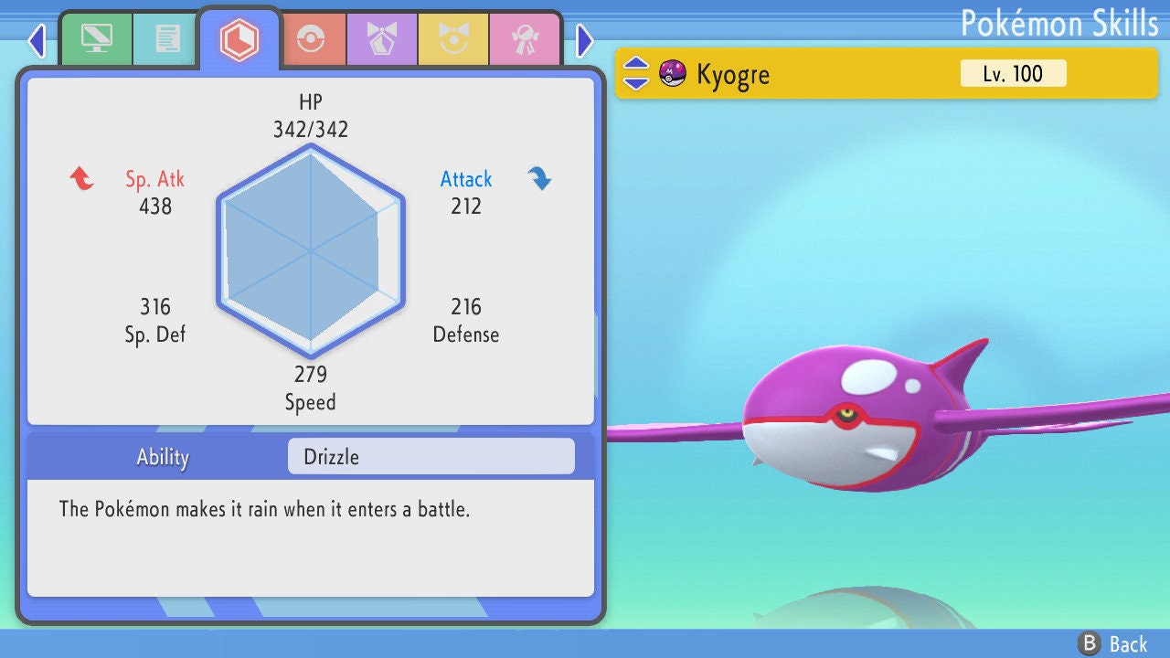 SHINY 6IV KYOGRE / Pokémon Brilliant Diamond Shining Pearl / 6IV Pokemon / Shiny Pokemon / Competitive Battle Ready EVs / Free Shiny