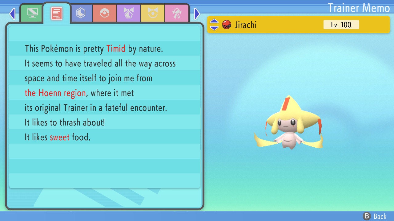 SHINY 6IV JIRACHI / Pokémon Brilliant Diamond Shining Pearl / Mythical Pokemon / Shiny Pokemon / Competitive Battle Ready EVs / Free Shiny